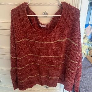 Pink Lily V-Neck Sweatsr